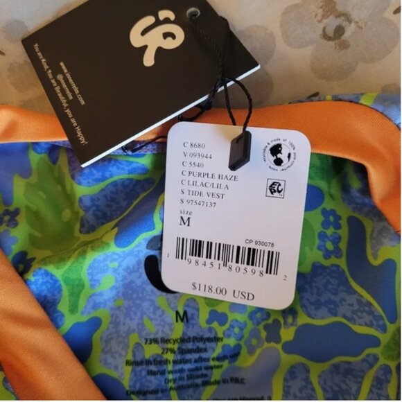 Free People NWT Inner Realm High Tide UV Protection Surf Swim Top size M - Picture 4 of 4